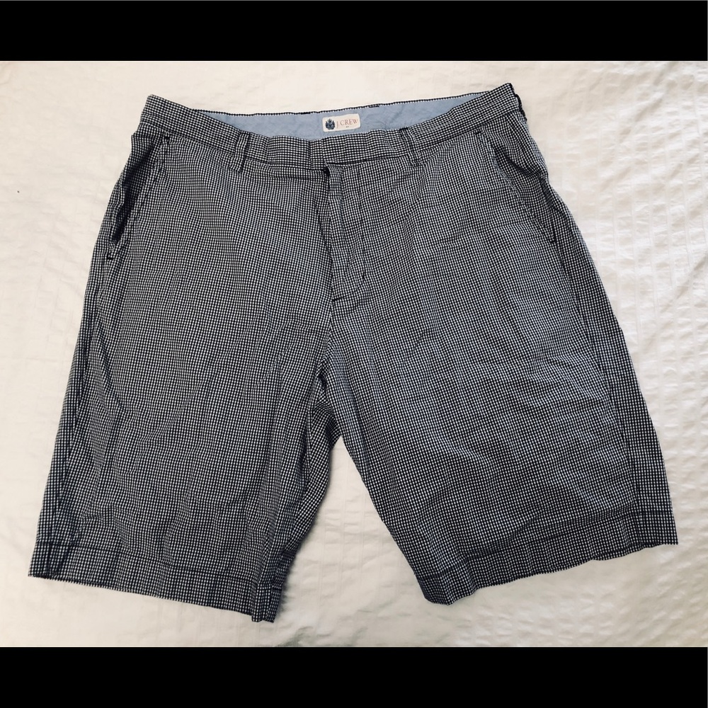 J. Crew Rivington black gingham shorts size 36